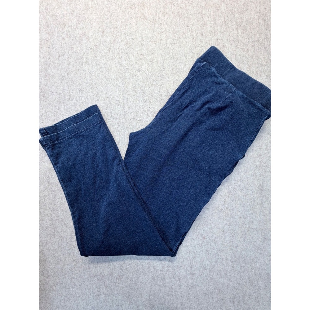 Pure Jill Indigo Slim Leg Pants Womens S Petite Blue Cotton Spandex Stretch